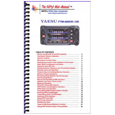 Manuel d'instructions pour Yaesu FTM-400DR/DE